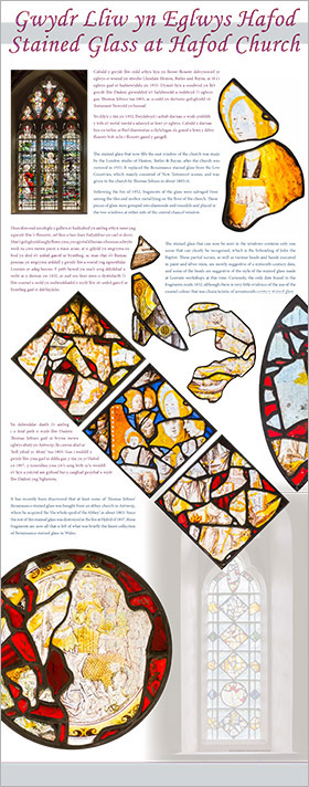 Information panel about saints in Wales.